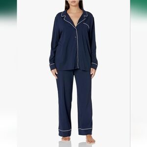 Amazon Essentials Women's Cotton Modal Long-Sleeve Shirt and Full-Length Pants